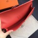 Hermes Rouge Pivoine Epsom Jige Elan 29 Clutch Bag