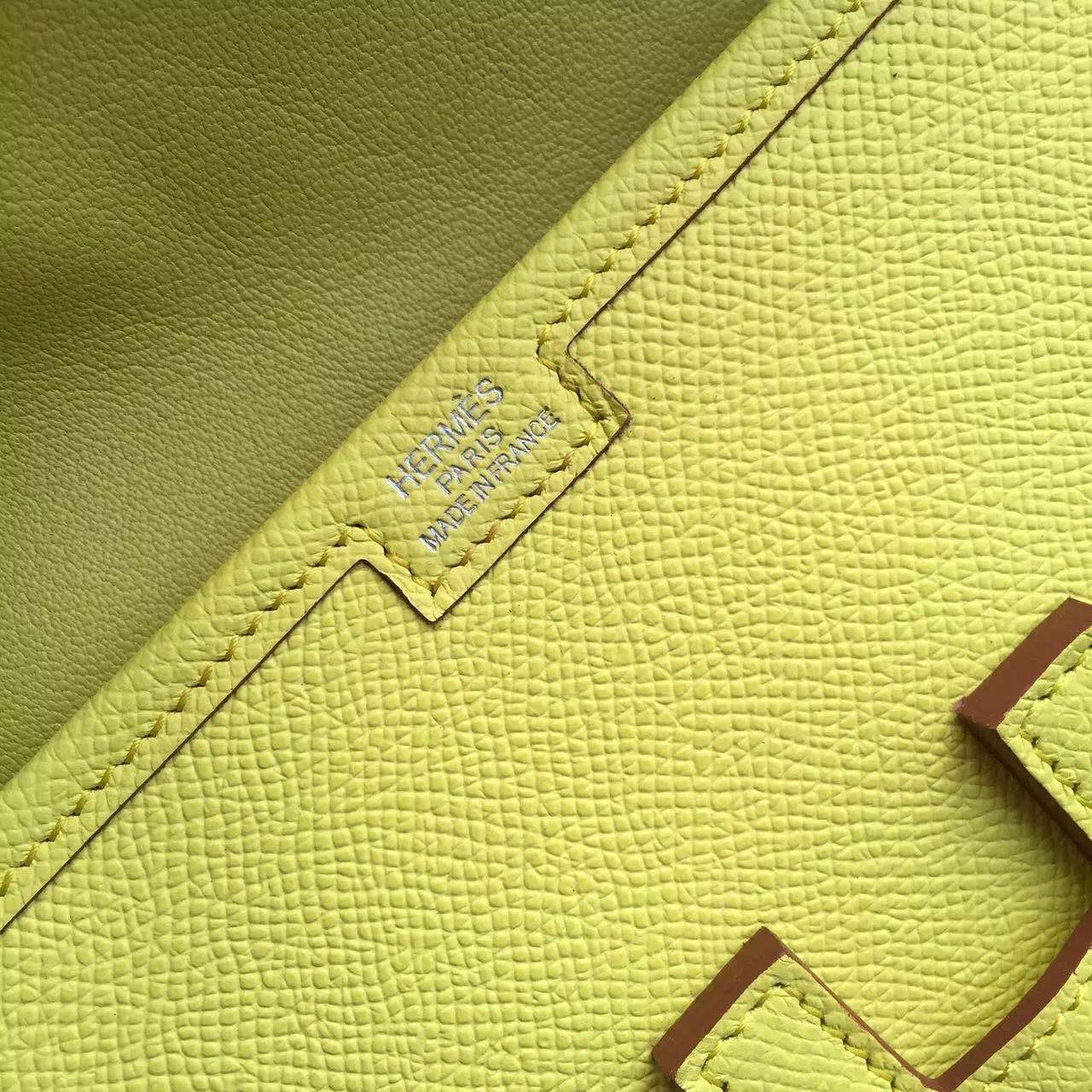 Hermes Yellow Epsom Jige Elan 29 Clutch Bag