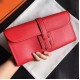 Hermes Red Swift Jige Elan 29 Clutch