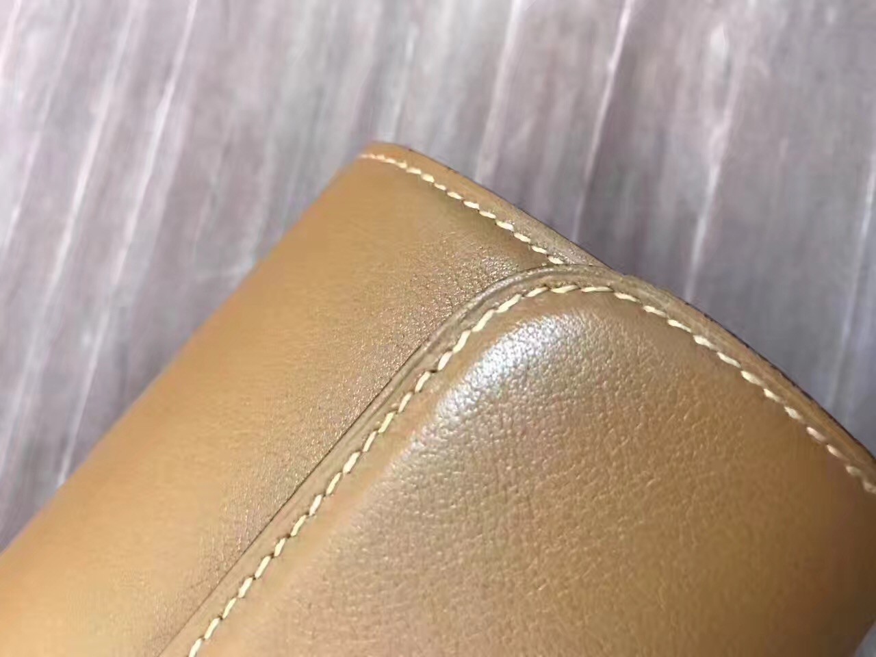 Hermes Handmade Egee Clutch In Caramel Swift Leather