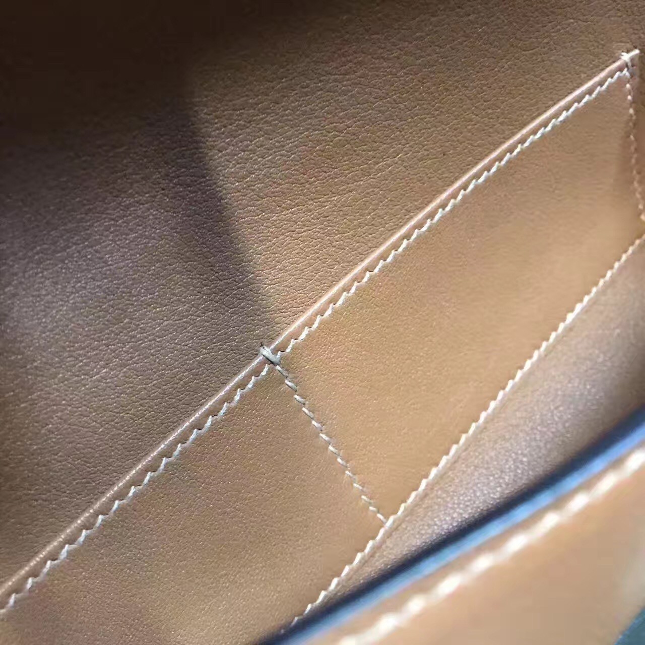 Hermes Handmade Egee Clutch In Caramel Swift Leather