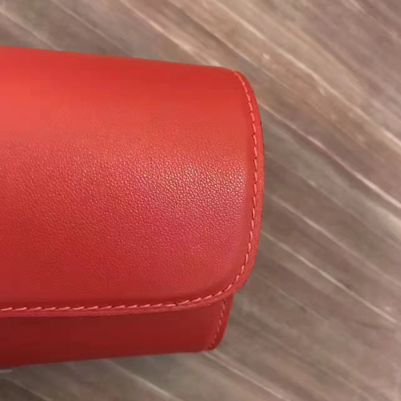 Hermes Handmade Egee Clutch In Red Swift Leather