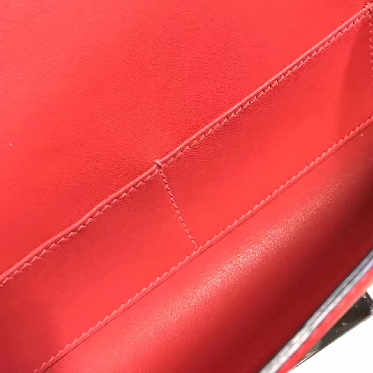 Hermes Handmade Egee Clutch In Red Swift Leather