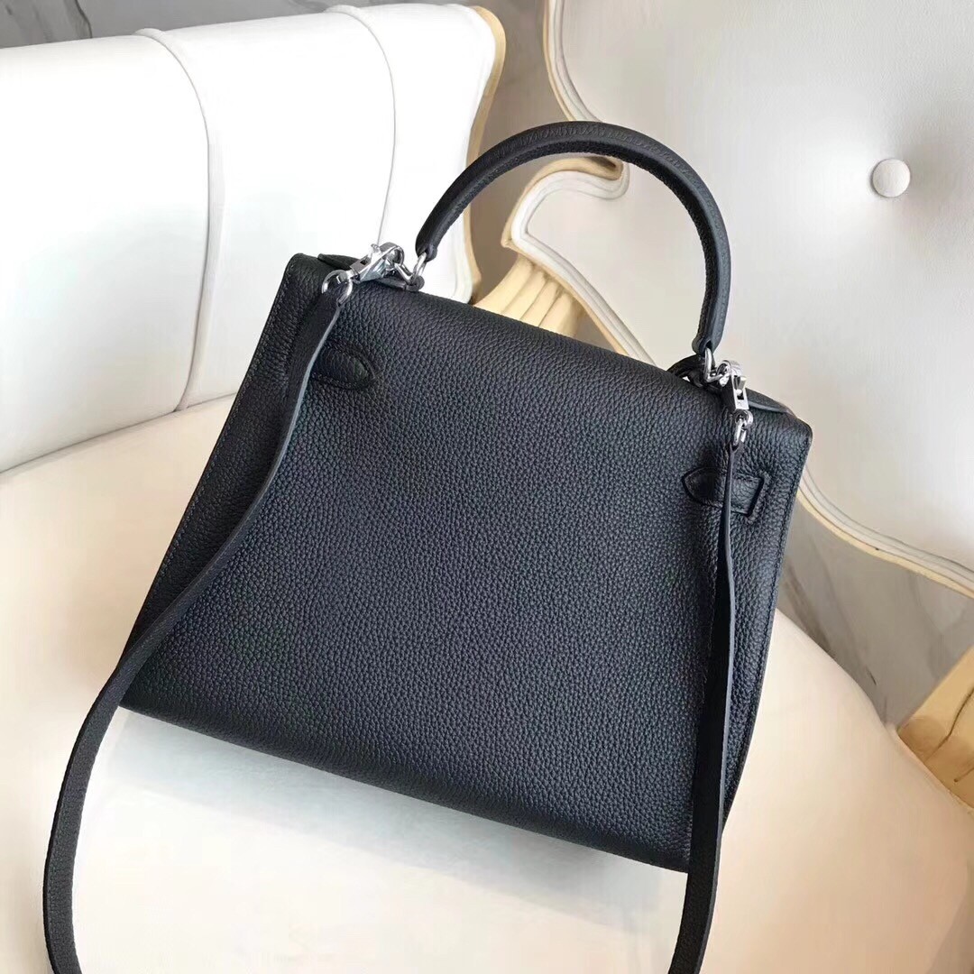 Hermes Multicolor Blocks Kelly 28cm Black Bag