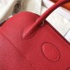 Hermes Red Clemence Bolide 27cm Handmade Bag