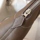 Hermes Taupe Clemence Bolide 27cm Handmade Bag