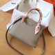 Hermes Tourterelle Clemence Bolide 27cm Handmade Bag