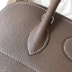 Hermes Taupe Clemence Bolide 31cm Handmade Bag