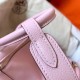 Hermes Rose Dragee Lindy 26cm Clemence Handmade Bag