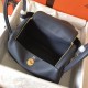 Hermes Dark Blue Lindy 26cm Clemence Handmade Bag