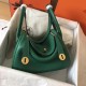 Hermes Vert Vertigo Lindy 26cm Clemence Handmade Bag