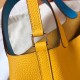 Hermes Bicolor Picotin Lock PM 18cm Yellow Bag