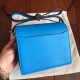 Hermes Mini Sac Roulis Bag In Blue Hydra Swift Leather