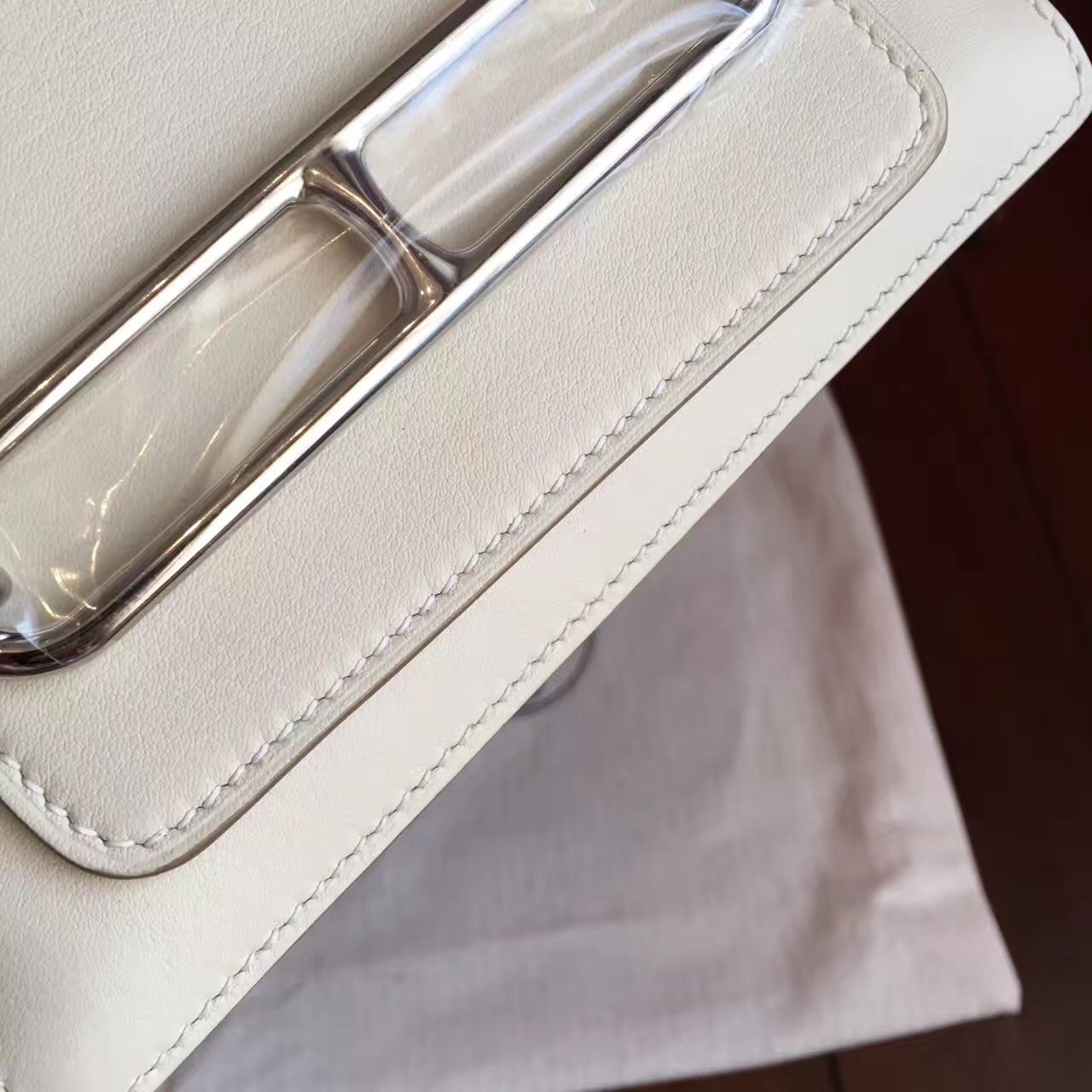 Hermes Mini Sac Roulis Bag In Ivory Swift Leather