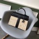 Hermes Black Picnic Kelly 35cm Wicker Bag