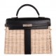 Hermes Black Picnic Kelly 35cm Wicker Bag