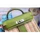 Hermes Green Picnic Kelly Mini 20cm Wicker Bag