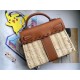 Hermes Brown Picnic Kelly Mini 20cm Wicker Bag