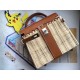 Hermes Brown Picnic Kelly Mini 20cm Wicker Bag