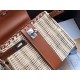 Hermes Brown Picnic Kelly Mini 20cm Wicker Bag