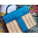 Hermes Blue Picnic Kelly Mini 20cm Wicker Bag