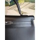 Hermes All Black Box Kelly 35cm Handmade Bag