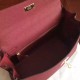 Hermes Bordeaux Clemence Kelly 35cm Handmade Bag