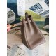 Hermes Taupe Clemence Kelly 35cm Handmade Bag