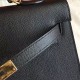 Hermes Black Epsom Kelly 35cm Handmade Bag