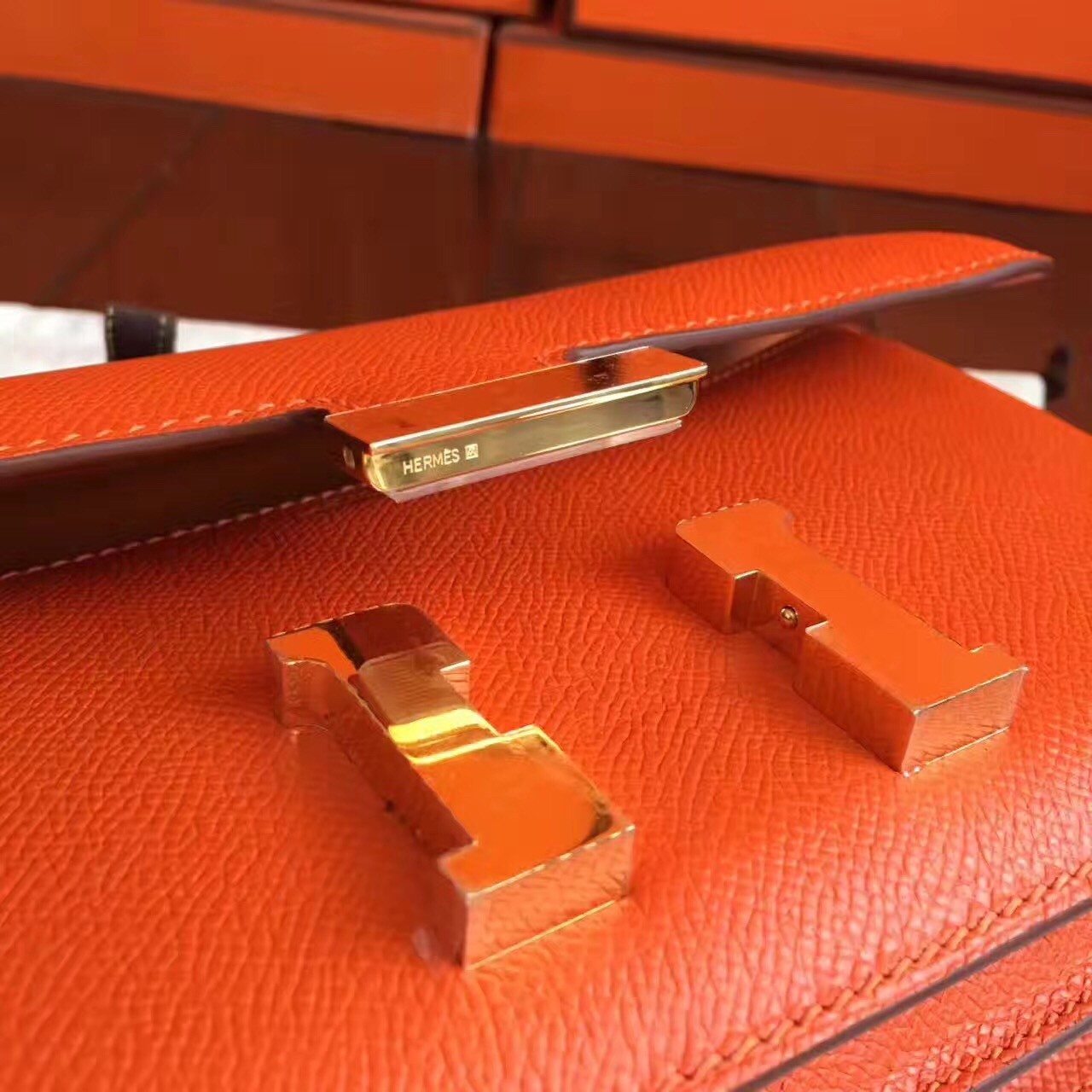 Hermes Orange Epsom Constance Elan 25cm Bag