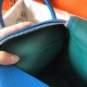 Hermes Blue Zanzibar Lindy 30cm Bicolor Handmade Bag