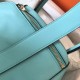 Hermes Blue Atoll Lindy 30cm Swift Handmade Bag