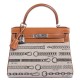 Hermes Kelly 28cm De Camp Dechainee Toile Bag