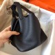 Hermes Black Picotin Lock MM 22cm Handmade Bag