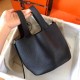 Hermes Black Picotin Lock MM 22cm Handmade Bag