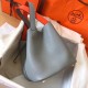 Hermes Bicolor Picotin Lock MM 22cm Blue Lin Bag