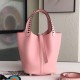 Hermes Pink Picotin Lock 18cm Bag With Braided Handles