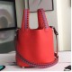 Hermes Red Picotin Lock 18cm Bag With Braided Handles