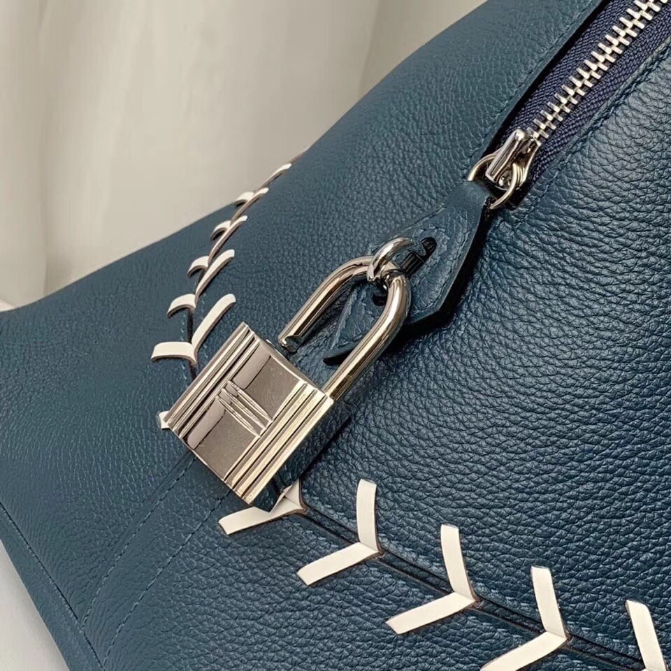 Hermes Blue Malte Bolide 1923 45 Baseball Bag