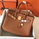 Hermes Gold Birkin 30cm Clemence Handmade Bag