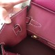 Hermes Ruby Birkin 30cm Clemence Handmade Bag