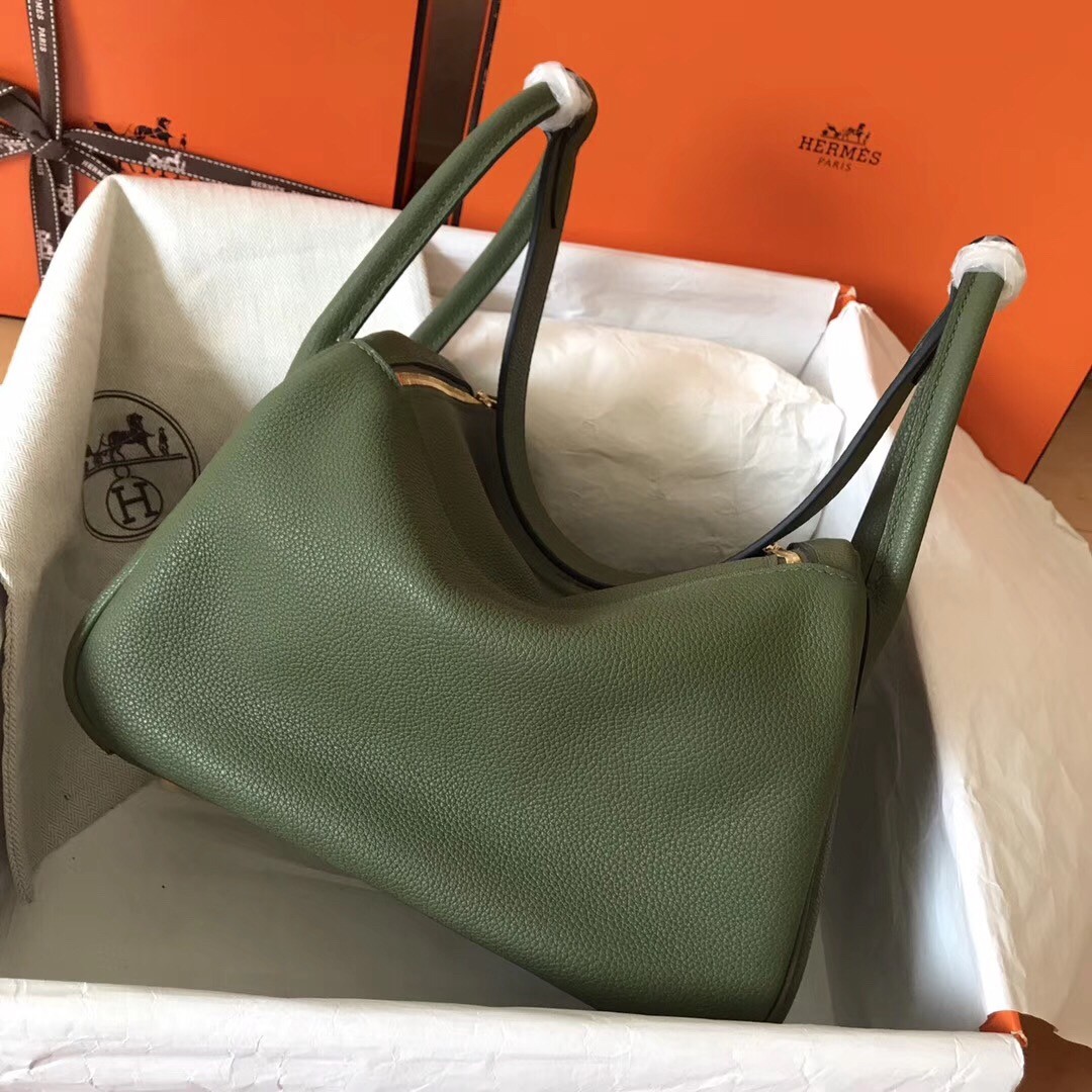 Hermes Canopee Lindy 26cm Clemence Handmade Bag