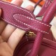 Hermes Ruby Lindy 26cm Clemence Handmade Bag