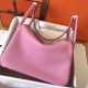 Hermes Pink Lindy 30cm Clemence Handmade Bag