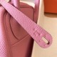 Hermes Pink Lindy 30cm Clemence Handmade Bag