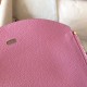 Hermes Pink Lindy 30cm Clemence Handmade Bag