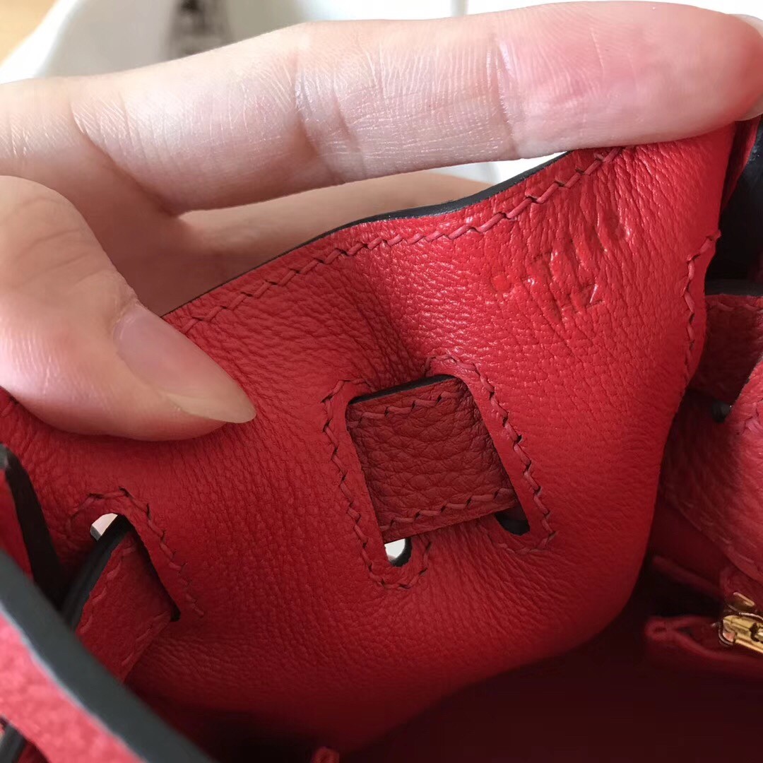 Hermes Rouge Casaque Clemence Kelly 28cm Handmade Bag