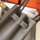 Hermes Etain Birkin 30cm Clemence Handmade Bag