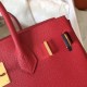 Hermes Red Birkin 30cm Epsom Handmade Bag