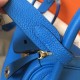 Hermes Blue Zanzibar Lindy 26cm Clemence Handmade Bag